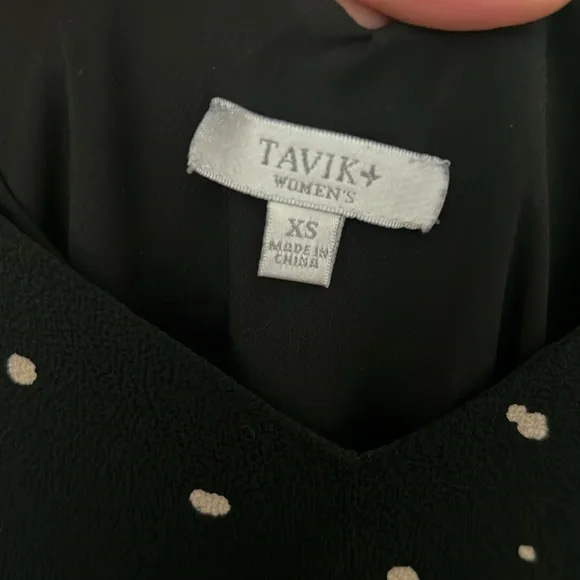 Tavik black polka dot midi slip dress Size XS - Picture 4 of 4